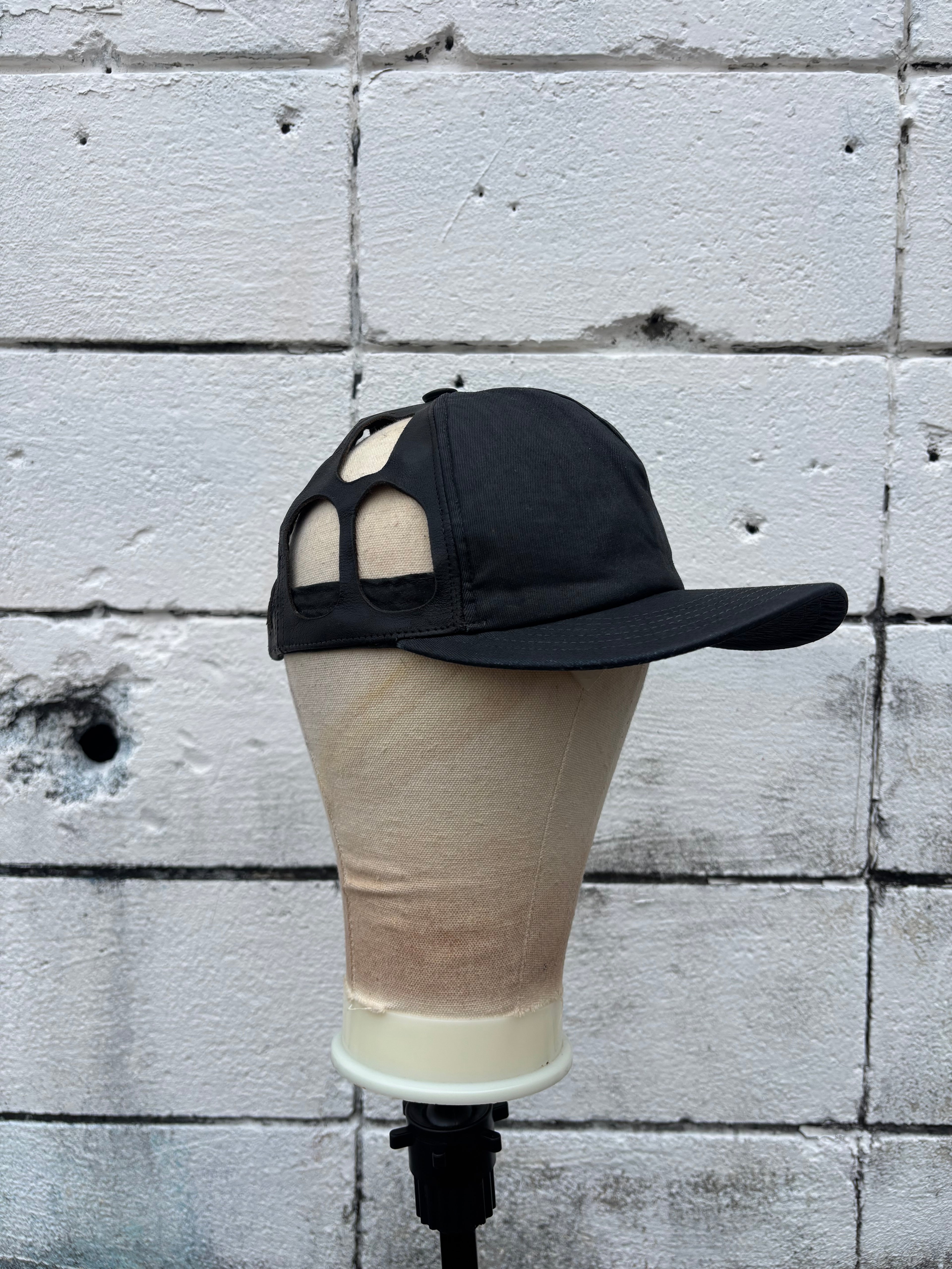 Rick Owens DRKSHDW Leather Cut-Out Baseball Cap