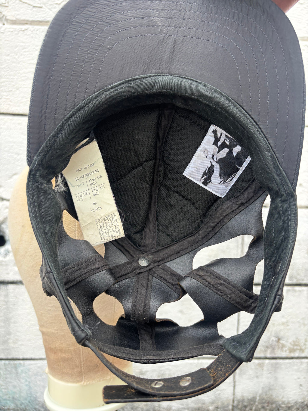 Rick Owens DRKSHDW Leather Cut-Out Baseball Cap
