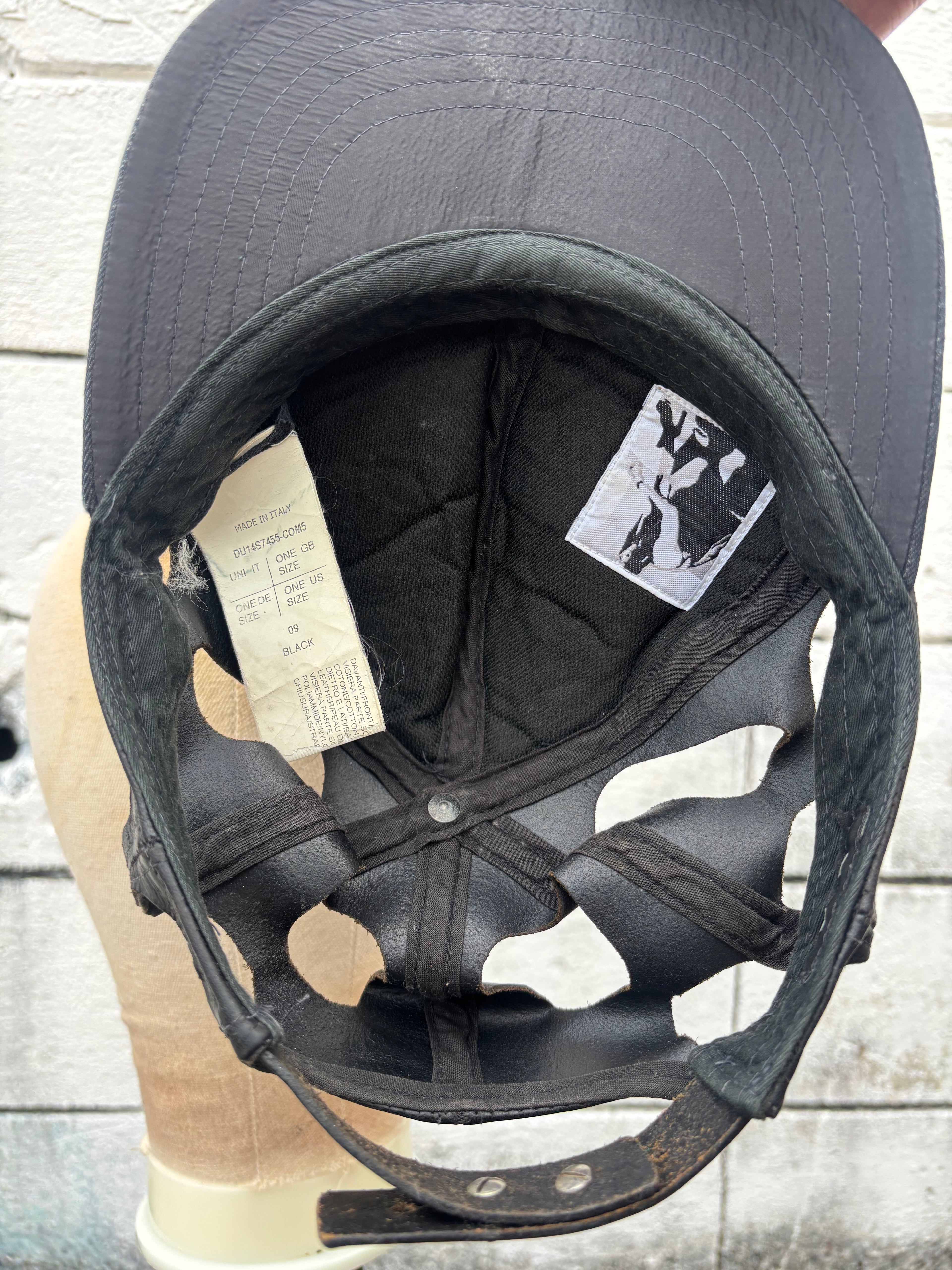 Rick Owens DRKSHDW Leather Cut-Out Baseball Cap