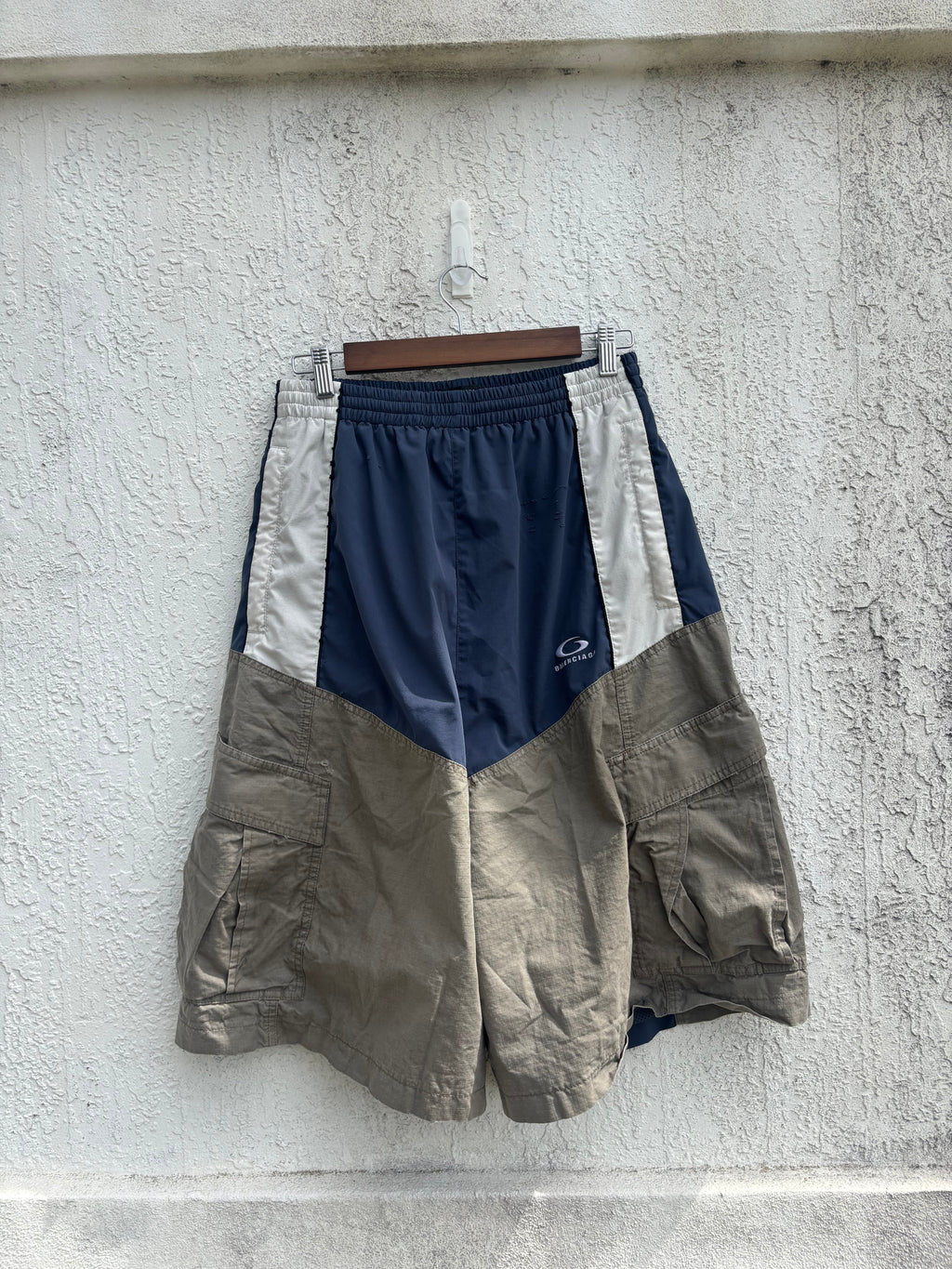 Balenciaga Oversized Cut-Up Cargo Tracksuit Shorts