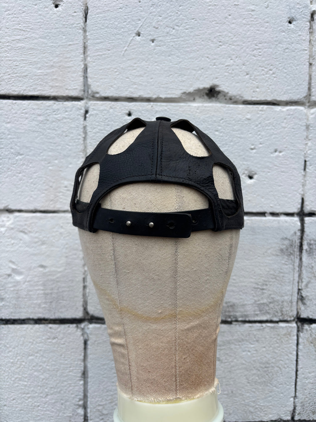 Rick Owens DRKSHDW Leather Cut-Out Baseball Cap