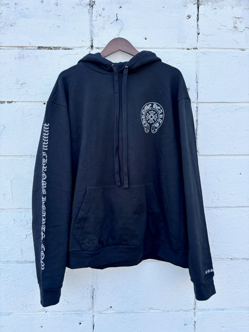 Chrome Hearts Silver Glitter Horseshoe Hoodie