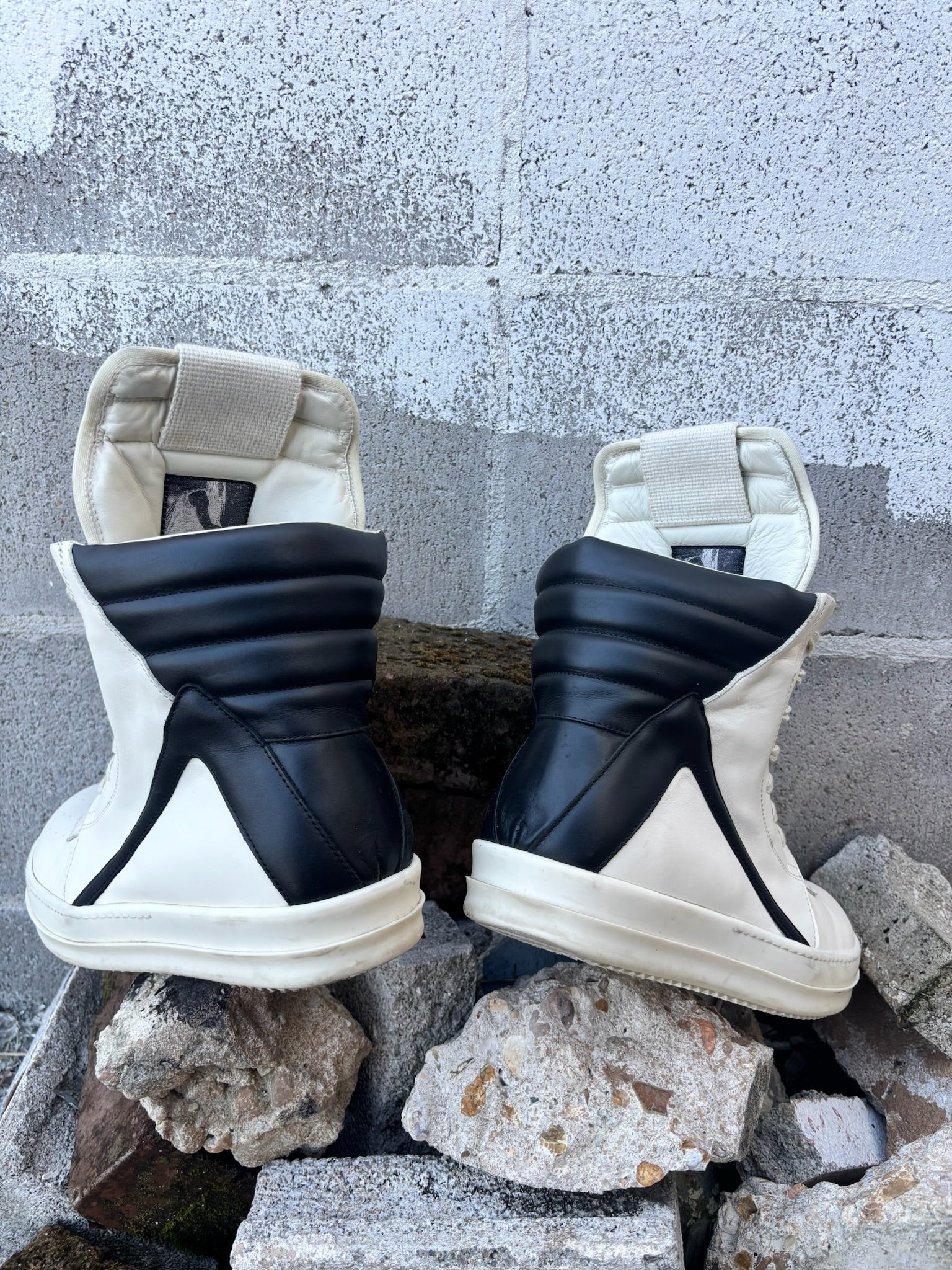 Rick Owens Geobasket Milk/Black