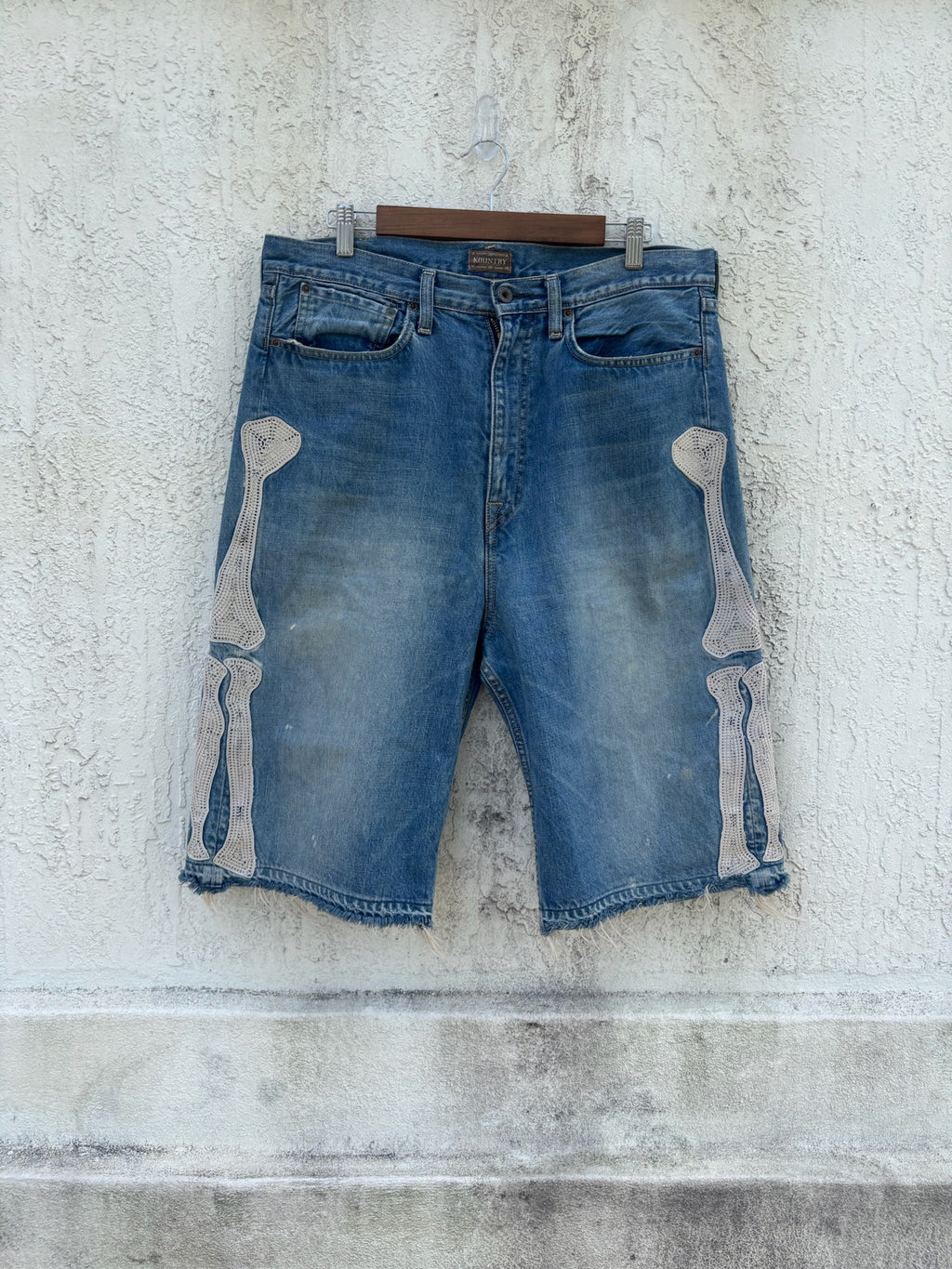 Kapital Kountry Bone Denim Shorts