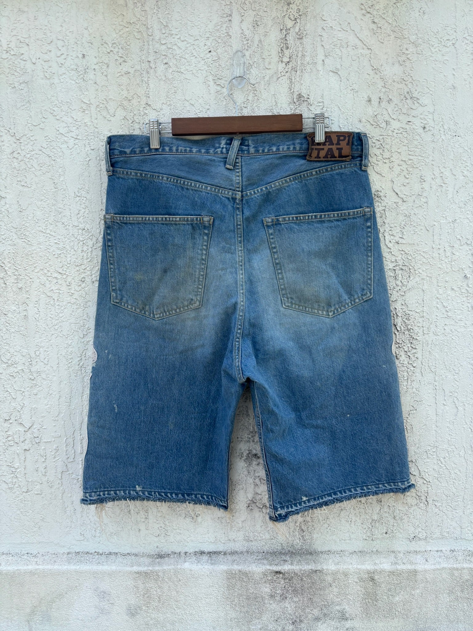 Kapital Kountry Bone Denim Shorts